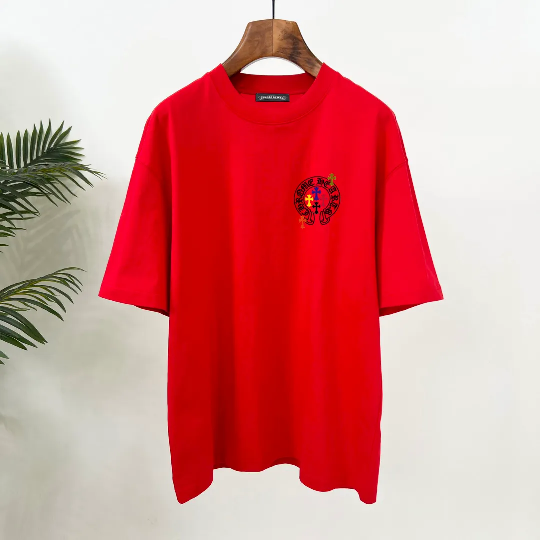 🅿️190 Croxin 02025 new printed trendy brand short-sleeved T-shirt with letter pattern, whether it is T-shirt or sweatshirt, it is a hot item every year. The fabric is made of exclusive custom-dyed 250g Solona cotton. Comfortable 🐎🐎Size: S-XXL white black red
